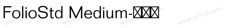 FolioStd Medium字体转换